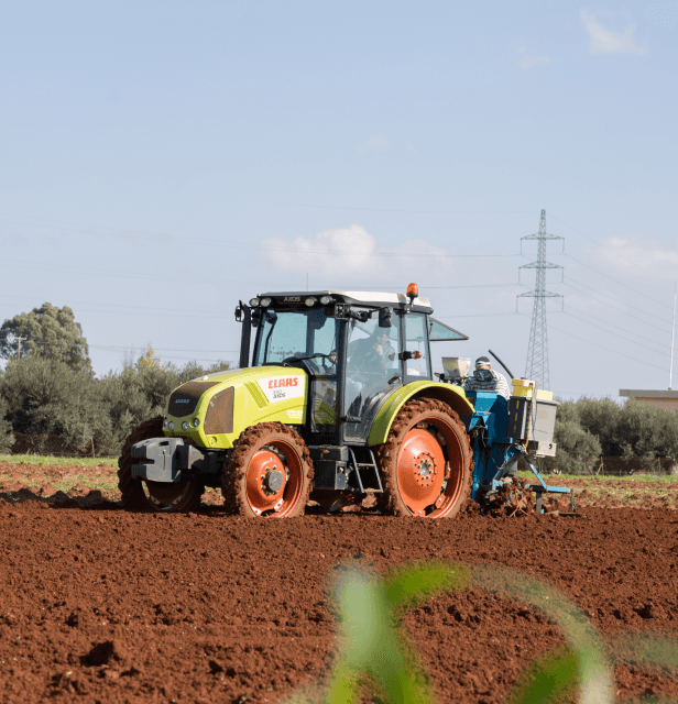 Tractor on field